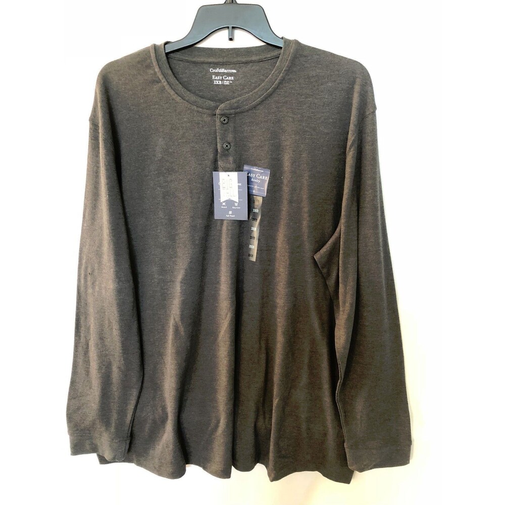 New Croft & Barrow 3XB Tall Big & Tall Henley Shirt